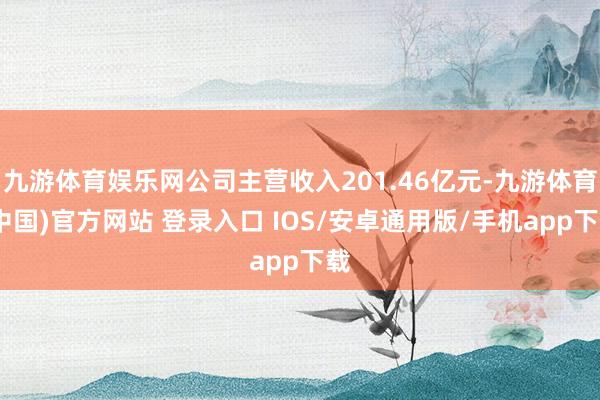 九游体育娱乐网公司主营收入201.46亿元-九游体育(中国)官方网站 登录入口 IOS/安卓通用版/手机app下载