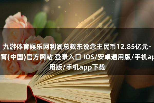 九游体育娱乐网利润总数东说念主民币12.85亿元-九游体育(中国)官方网站 登录入口 IOS/安卓通用版/手机app下载