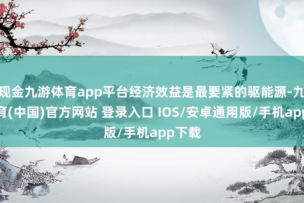 现金九游体育app平台经济效益是最要紧的驱能源-九游体育(中国)官方网站 登录入口 IOS/安卓通用版/手机app下载