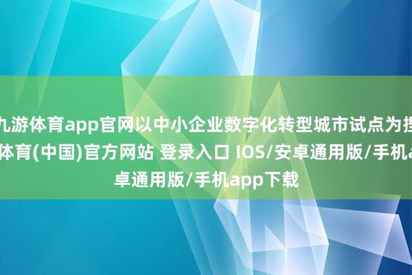 九游体育app官网以中小企业数字化转型城市试点为捏手-九游体育(中国)官方网站 登录入口 IOS/安卓通用版/手机app下载